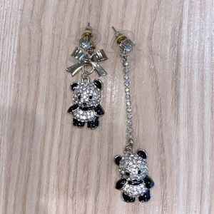 Betsey Johnson panda earrings!